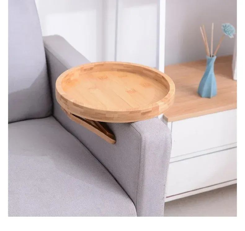 Storage Tray Table Sofa Armrest Clip-On Trays Natural Bamboo Sofa Tray Practical TV Snack Trays for Remote Control Drink Snacks Storage Tray Table Sofa Armrest Clip-On Trays Natural Bamboo Sofa Tray Practical TV Snack Trays for Remote Control Drink Snacks