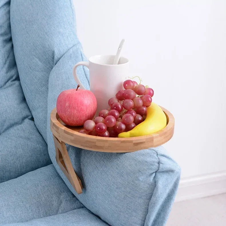 Storage Tray Table Sofa Armrest Clip-On Trays Natural Bamboo Sofa Tray Practical TV Snack Trays for Remote Control Drink Snacks Storage Tray Table Sofa Armrest Clip-On Trays Natural Bamboo Sofa Tray Practical TV Snack Trays for Remote Control Drink Snacks