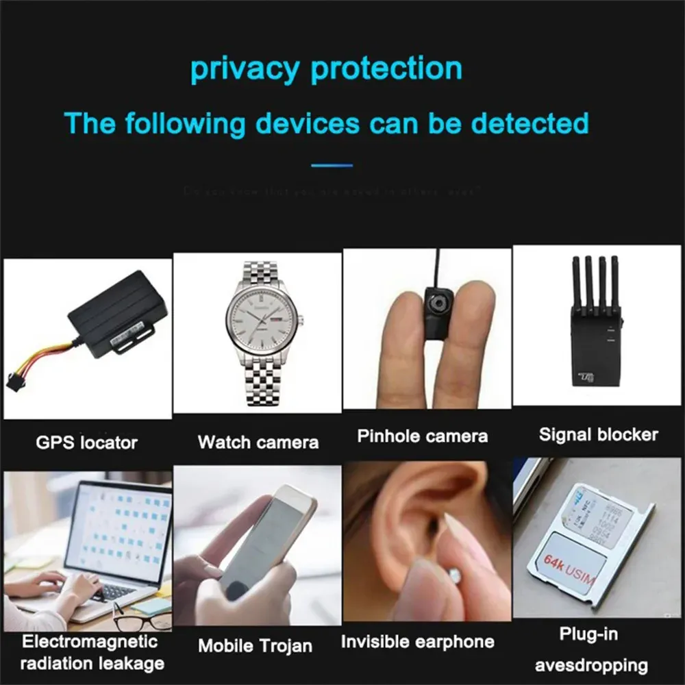 K18 Multi-function Anti-Candid Cam Wireless Lens Device Finder 1MHz-6.5GHz GSM Audio Bug Finder GPS Signal RF Tracker Detect K18 Multi-function Anti-Candid Cam Wireless Lens Device Finder 1MHz-6.5GHz GSM Audio Bug Finder GPS Signal RF Tracker Detect