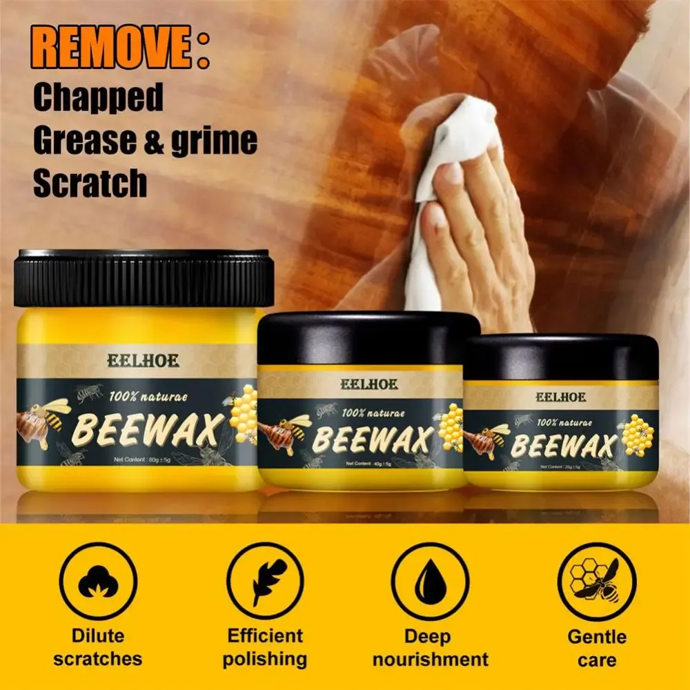 40/80g Furniture Polishing Beeswax Beeswax Wood Seasoning Beewax Wooden Floor Cleaning Maintenance Polished Brighten Care Wax 40/80g Furniture Polishing Beeswax Beeswax Wood Seasoning Beewax Wooden Floor Cleaning Maintenance Polished Brighten Care Wax