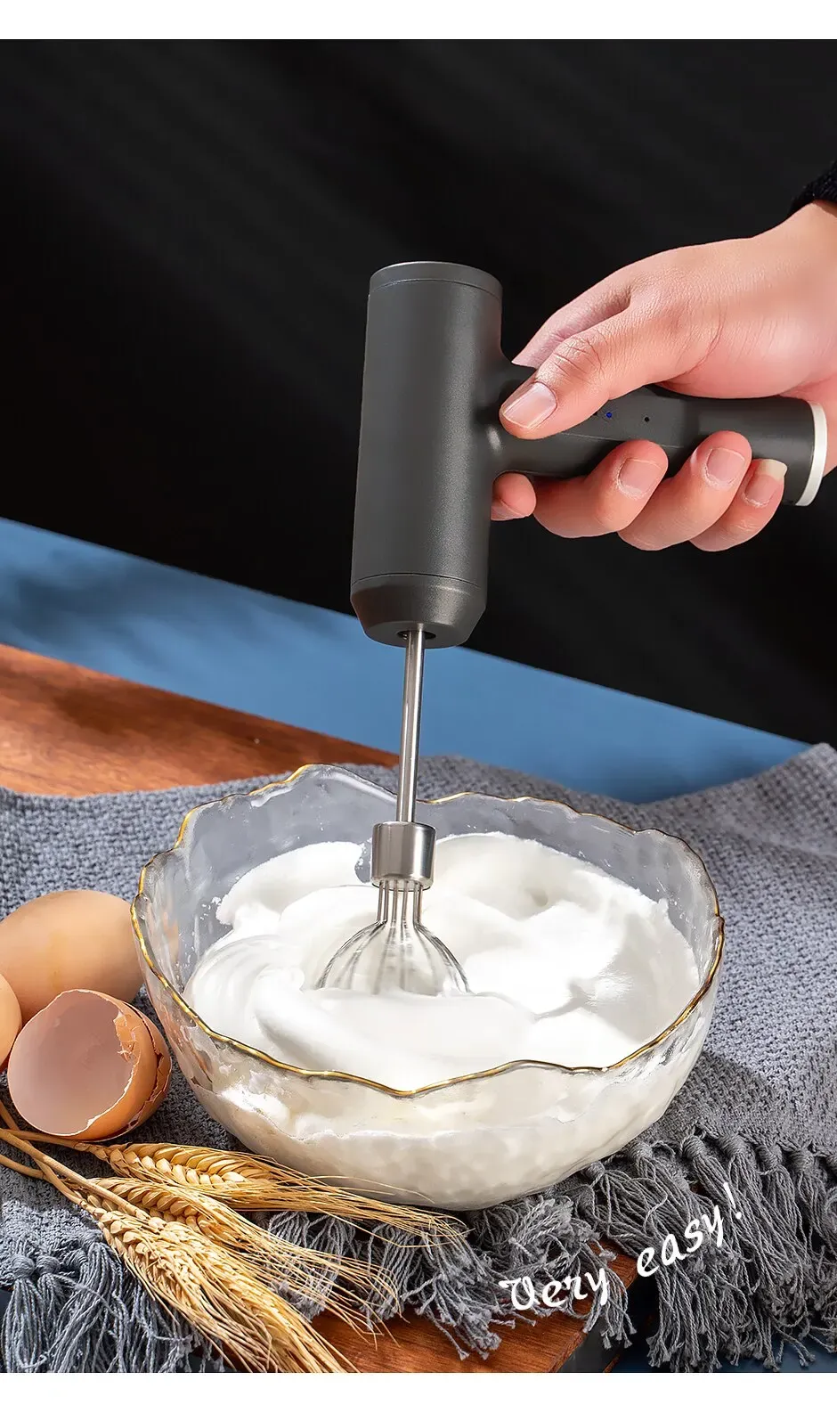 Wireless Portable Electric Food Mixer Automatic Whisk Dough Egg Beater Baking Cake Cream Whipper Kitchen Tool Wireless Portable Electric Food Mixer Automatic Whisk Dough Egg Beater Baking Cake Cream Whipper Kitchen Tool