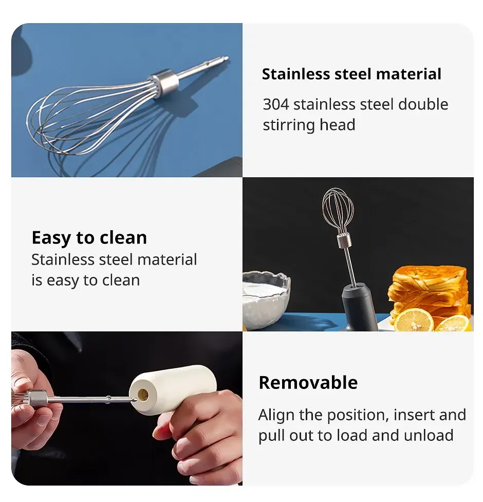 Wireless Portable Electric Food Mixer Automatic Whisk Dough Egg Beater Baking Cake Cream Whipper Kitchen Tool Wireless Portable Electric Food Mixer Automatic Whisk Dough Egg Beater Baking Cake Cream Whipper Kitchen Tool