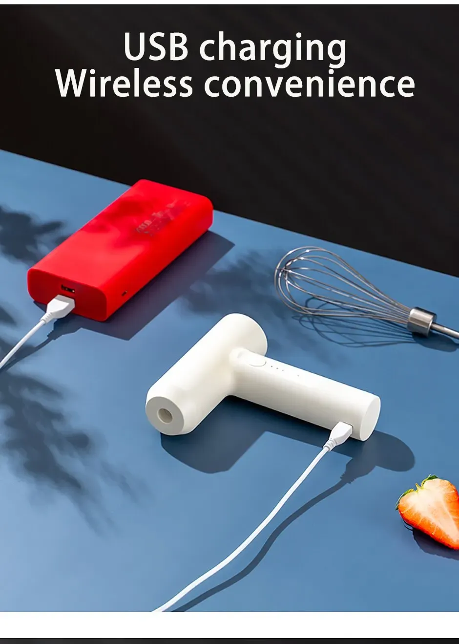Wireless Portable Electric Food Mixer Automatic Whisk Dough Egg Beater Baking Cake Cream Whipper Kitchen Tool Wireless Portable Electric Food Mixer Automatic Whisk Dough Egg Beater Baking Cake Cream Whipper Kitchen Tool
