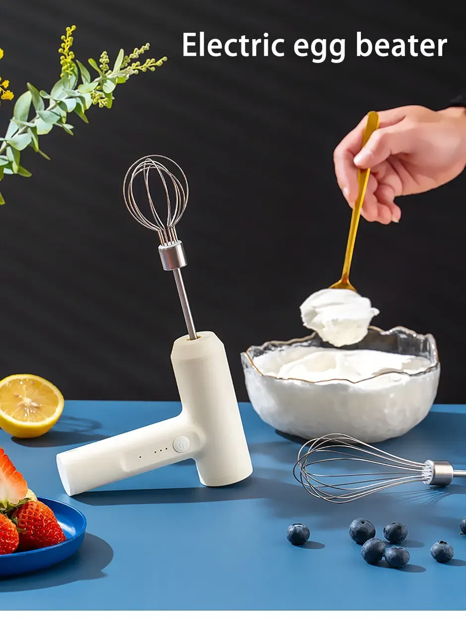 Wireless Portable Electric Food Mixer Automatic Whisk Dough Egg Beater Baking Cake Cream Whipper Kitchen Tool Wireless Portable Electric Food Mixer Automatic Whisk Dough Egg Beater Baking Cake Cream Whipper Kitchen Tool