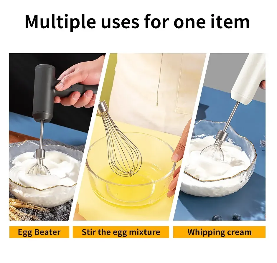 Wireless Portable Electric Food Mixer Automatic Whisk Dough Egg Beater Baking Cake Cream Whipper Kitchen Tool Wireless Portable Electric Food Mixer Automatic Whisk Dough Egg Beater Baking Cake Cream Whipper Kitchen Tool