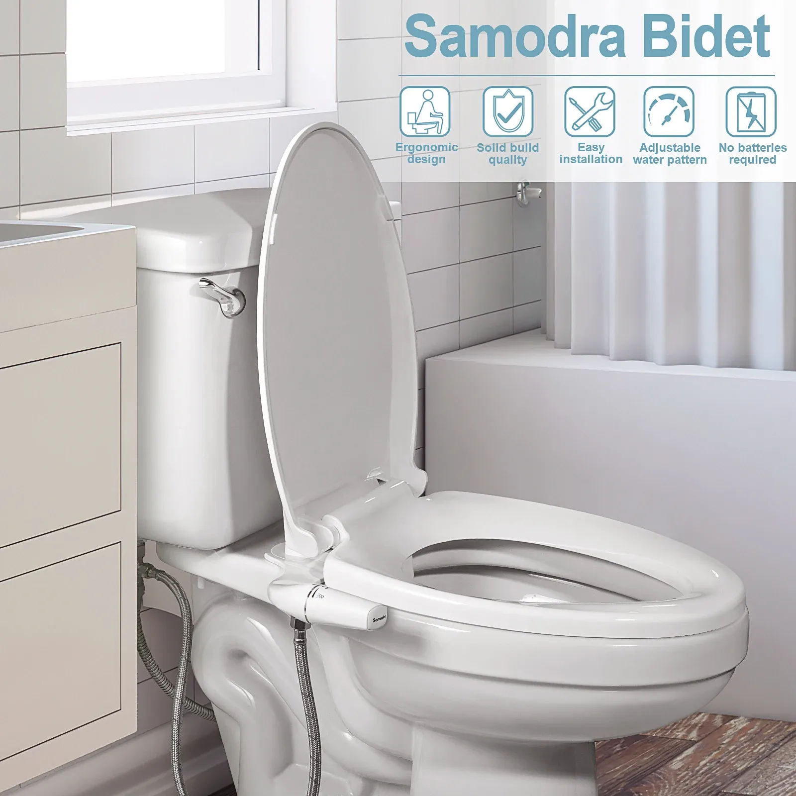 בידה כפולה מתכווננת מתחברת לאסלה SAMODRA – תמונה 3
