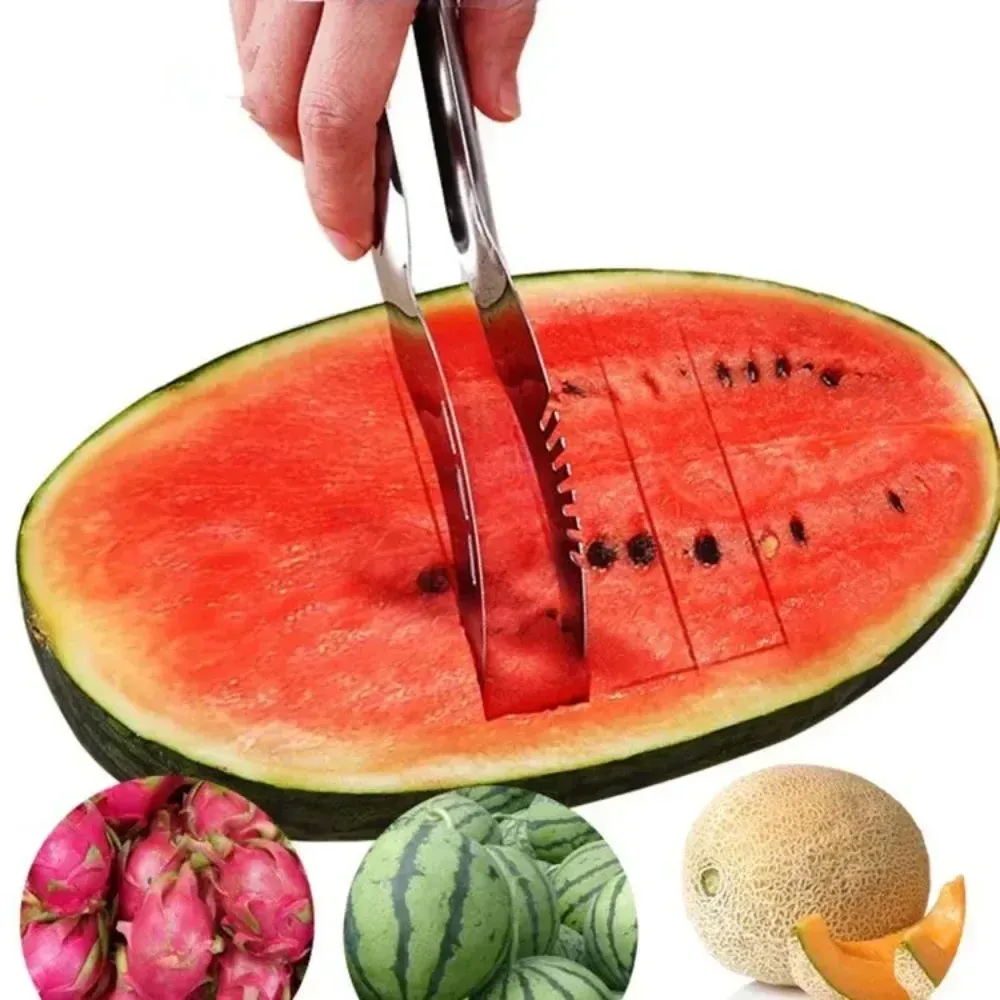 Kitchen Windmill Watermelon Cutter Stainless Steel Artifact Salad Fruit Slicer Cutter Tool Watermelon Digger Accessories Gadgets