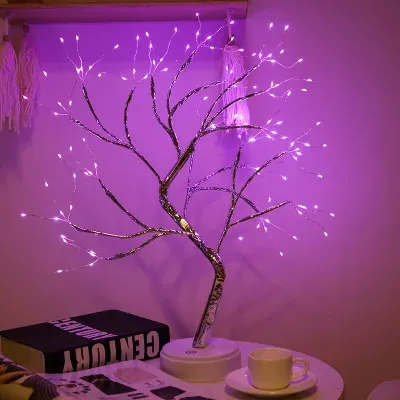 מנורת לילה LED שולחנית בצורת עץ – תמונה 8