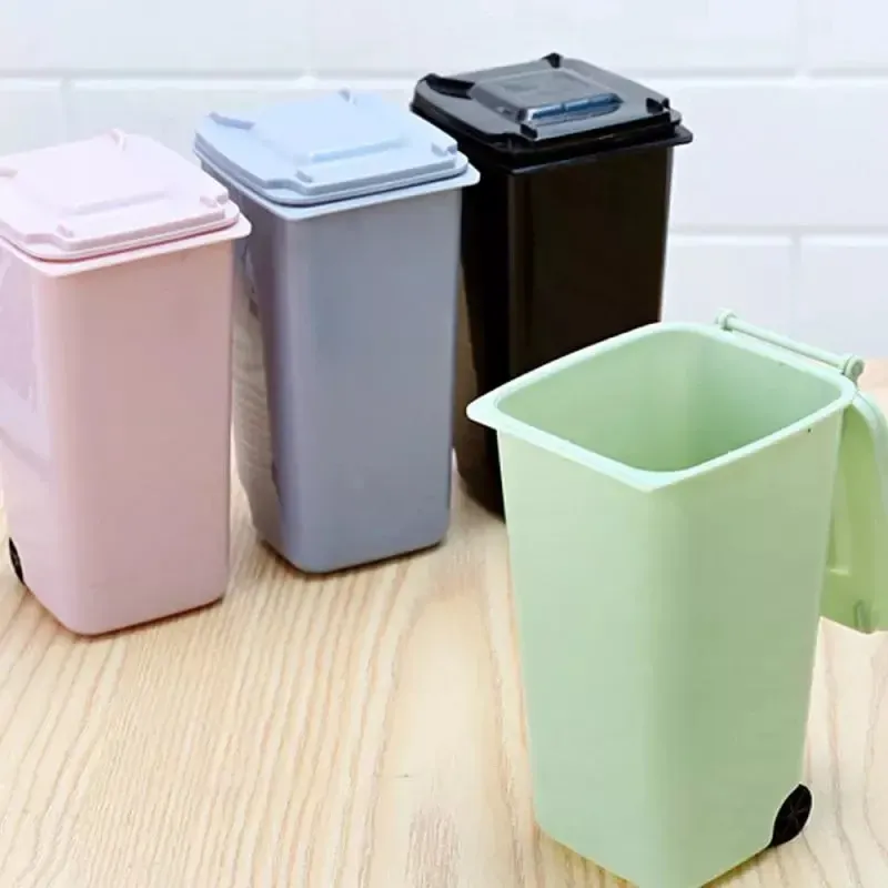 Mini Plastic Trash Can Storage Desktop Organizer Pen Pencil Holder Mini Plastic Trash Can Storage Desktop Organizer Pen Pencil Holder