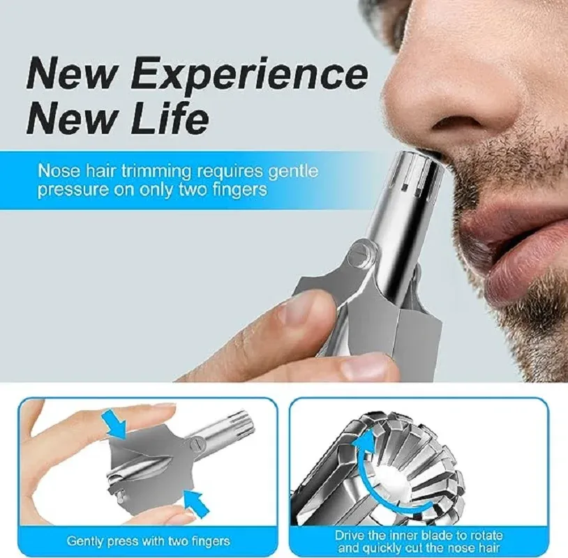 Stainless Steel Nose Trimmer For Men Manual Washable Nose Trimmer For Nose Stainless Steel Nose Trimmer For Men Manual Washable Nose Trimmer For Nose