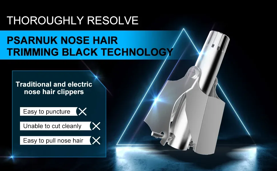 Stainless Steel Nose Trimmer For Men Manual Washable Nose Trimmer For Nose
