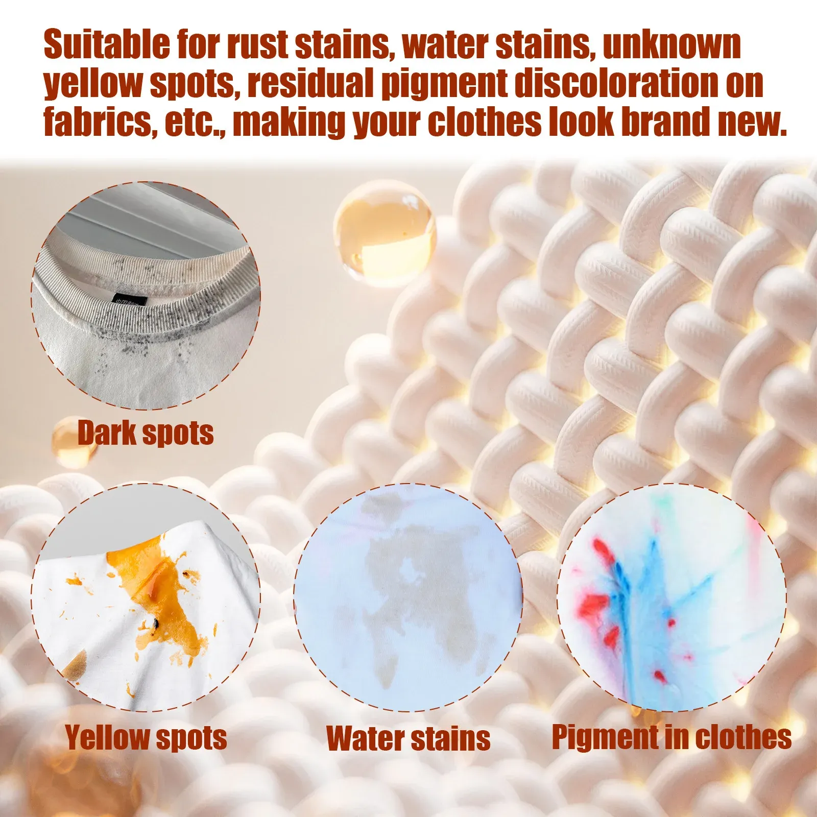Fabric Rust Stain Remover Clothes Oil Stains Cleaning Household Clothes Decontamination Yellowing Remove Laundry Stain Remover Fabric Rust Stain Remover Clothes Oil Stains Cleaning Household Clothes Decontamination Yellowing Remove Laundry Stain Remover