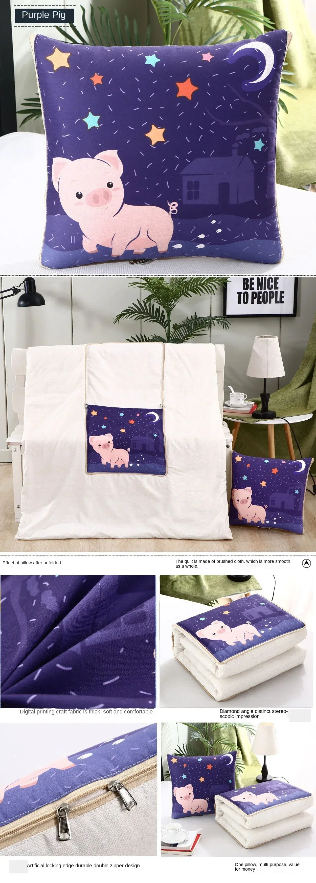 Dual-purpose Pillow, Car Blanket, Cushion, Two-in-one Women's Day Gift, Quilt, Cushion, Freely Changeable Dual-purpose Pillow, Car Blanket, Cushion, Two-in-one Women's Day Gift, Quilt, Cushion, Freely Changeable