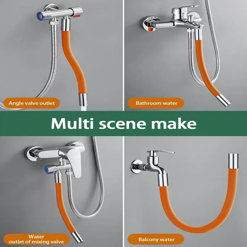 Kitchen Faucet Extension Hose Bathroom 360° Rotation Bending Faucet Extender Wash Basin Water Saving Tap Filter Extension Tube Kitchen Faucet Extension Hose Bathroom 360° Rotation Bending Faucet Extender Wash Basin Water Saving Tap Filter Extension Tube