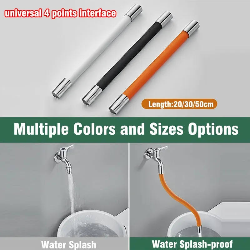 Kitchen Faucet Extension Hose Bathroom 360° Rotation Bending Faucet Extender Wash Basin Water Saving Tap Filter Extension Tube Kitchen Faucet Extension Hose Bathroom 360° Rotation Bending Faucet Extender Wash Basin Water Saving Tap Filter Extension Tube