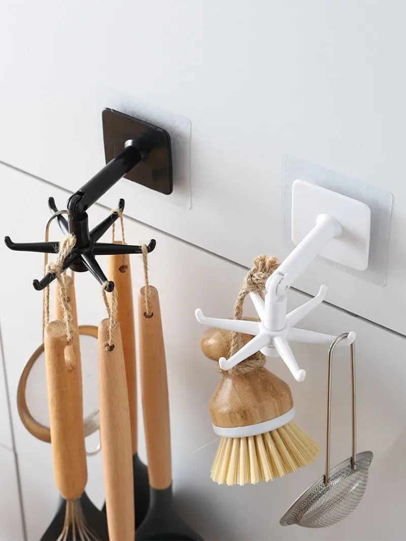 Kitchen Hook Multi-Purpose Hooks 360 Degrees Rotated Rotatable Rack For Organizer And Storage Spoon Hanger For Kitchen Gadgets Kitchen Hook Multi-Purpose Hooks 360 Degrees Rotated Rotatable Rack For Organizer And Storage Spoon Hanger For Kitchen Gadgets