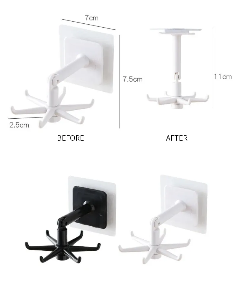 Kitchen Hook Multi-Purpose Hooks 360 Degrees Rotated Rotatable Rack For Organizer And Storage Spoon Hanger For Kitchen Gadgets Kitchen Hook Multi-Purpose Hooks 360 Degrees Rotated Rotatable Rack For Organizer And Storage Spoon Hanger For Kitchen Gadgets