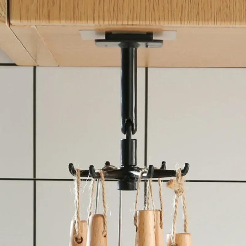 Kitchen Hook Multi-Purpose Hooks 360 Degrees Rotated Rotatable Rack For Organizer And Storage Spoon Hanger For Kitchen Gadgets Kitchen Hook Multi-Purpose Hooks 360 Degrees Rotated Rotatable Rack For Organizer And Storage Spoon Hanger For Kitchen Gadgets