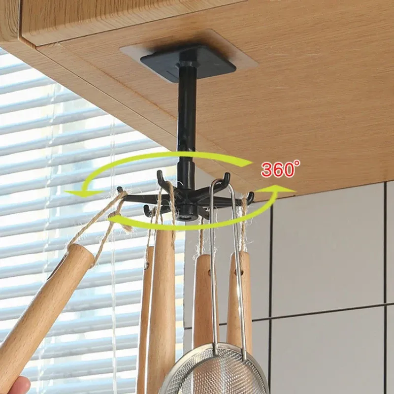 Kitchen Hook Multi-Purpose Hooks 360 Degrees Rotated Rotatable Rack For Organizer And Storage Spoon Hanger For Kitchen Gadgets Kitchen Hook Multi-Purpose Hooks 360 Degrees Rotated Rotatable Rack For Organizer And Storage Spoon Hanger For Kitchen Gadgets