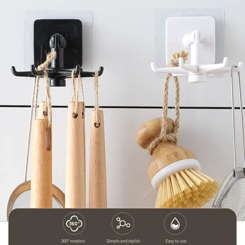 Kitchen Hook Multi-Purpose Hooks 360 Degrees Rotated Rotatable Rack For Organizer And Storage Spoon Hanger For Kitchen Gadgets Kitchen Hook Multi-Purpose Hooks 360 Degrees Rotated Rotatable Rack For Organizer And Storage Spoon Hanger For Kitchen Gadgets