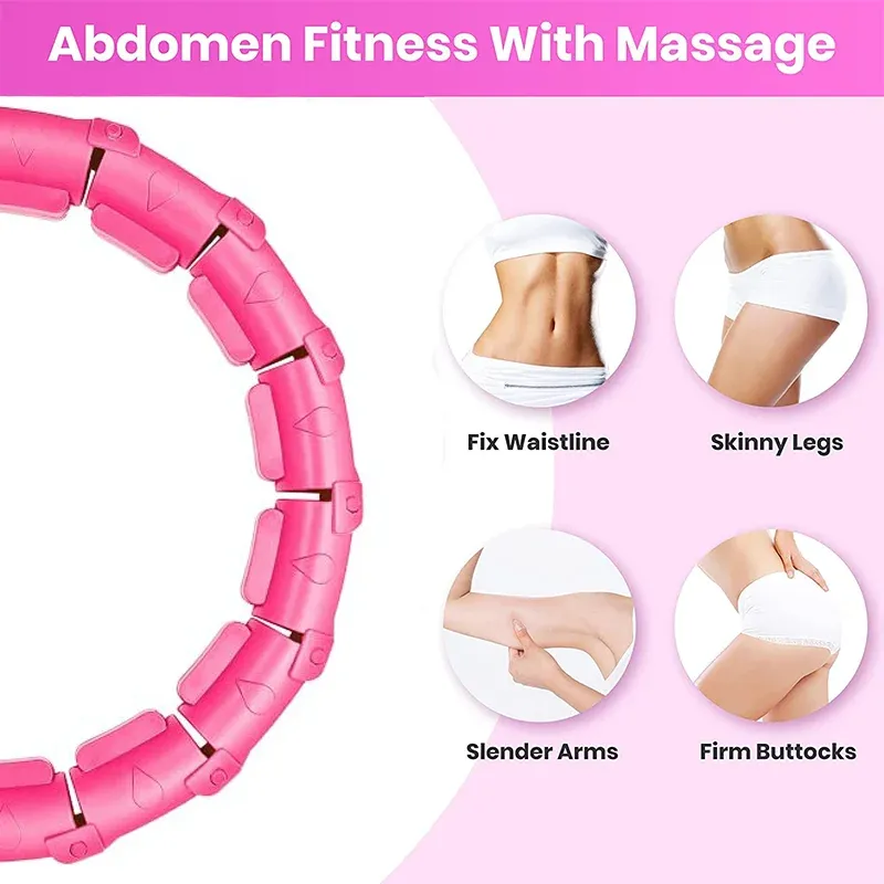 Weighted Hula Circle Hoops for Adults Weight Loss Plus Size for Adults Smart Exercise 2 in 1 Adjustable with Detachable Knots Weighted Hula Circle Hoops for Adults Weight Loss Plus Size for Adults Smart Exercise 2 in 1 Adjustable with Detachable Knots