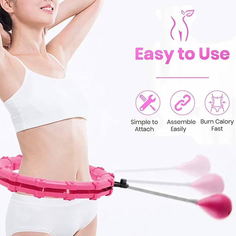 Weighted Hula Circle Hoops for Adults Weight Loss Plus Size for Adults Smart Exercise 2 in 1 Adjustable with Detachable Knots Weighted Hula Circle Hoops for Adults Weight Loss Plus Size for Adults Smart Exercise 2 in 1 Adjustable with Detachable Knots