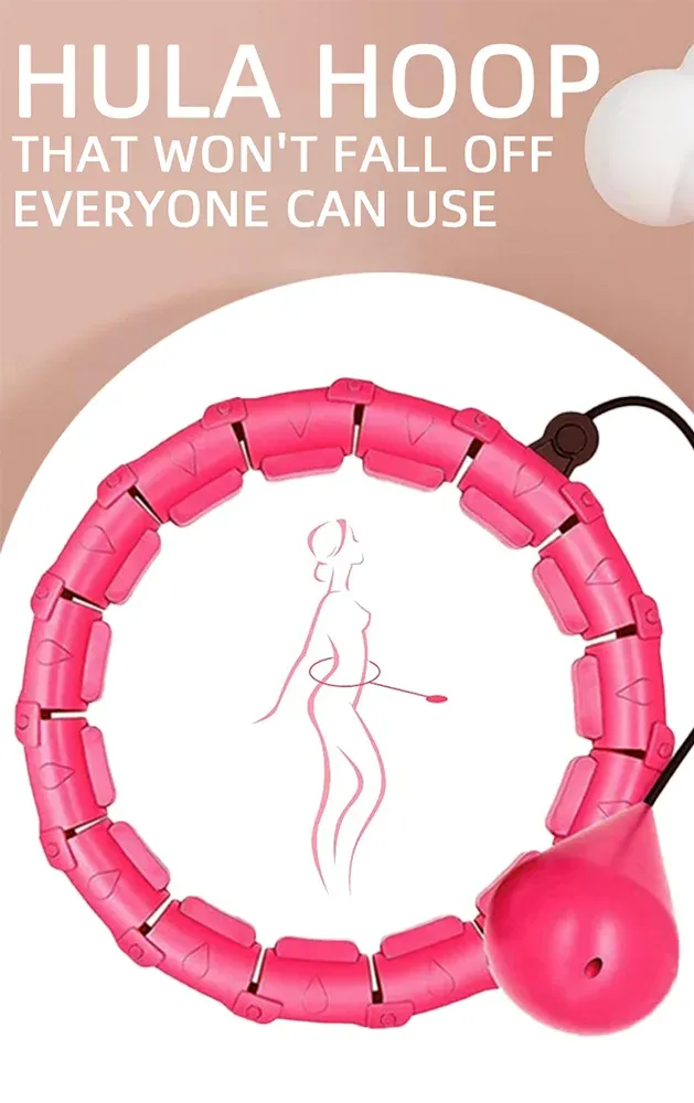 Weighted Hula Circle Hoops for Adults Weight Loss Plus Size for Adults Smart Exercise 2 in 1 Adjustable with Detachable Knots Weighted Hula Circle Hoops for Adults Weight Loss Plus Size for Adults Smart Exercise 2 in 1 Adjustable with Detachable Knots
