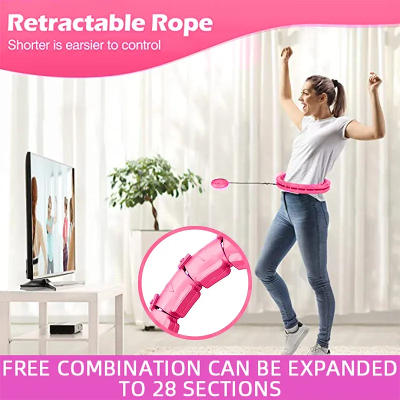 Weighted Hula Circle Hoops for Adults Weight Loss Plus Size for Adults Smart Exercise 2 in 1 Adjustable with Detachable Knots Weighted Hula Circle Hoops for Adults Weight Loss Plus Size for Adults Smart Exercise 2 in 1 Adjustable with Detachable Knots
