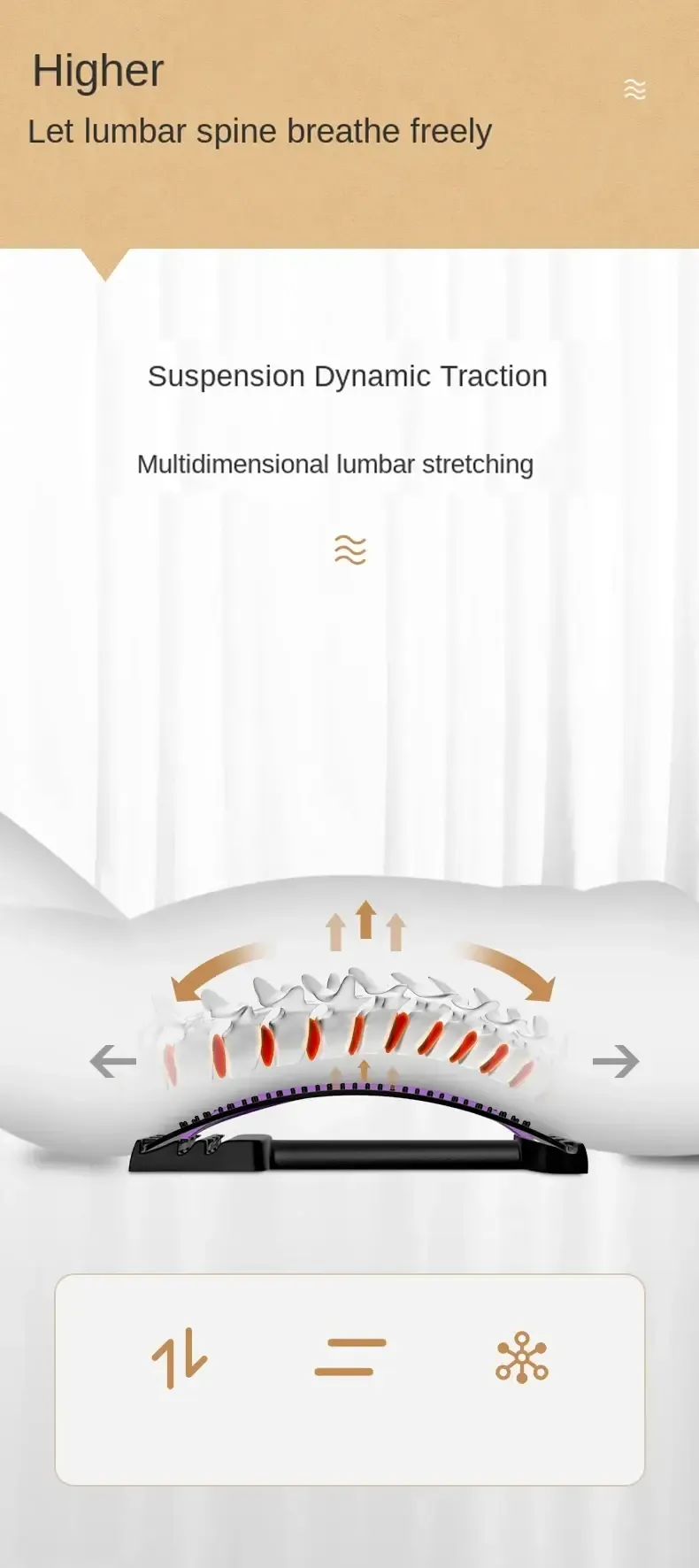 Back Stretcher Multi-Level Adjustable Massager Waist Neck Fitness Lumbar Cervical Spine Cervical Spine Support Massager Lying Back Stretcher Multi-Level Adjustable Massager Waist Neck Fitness Lumbar Cervical Spine Cervical Spine Support Massager Lying