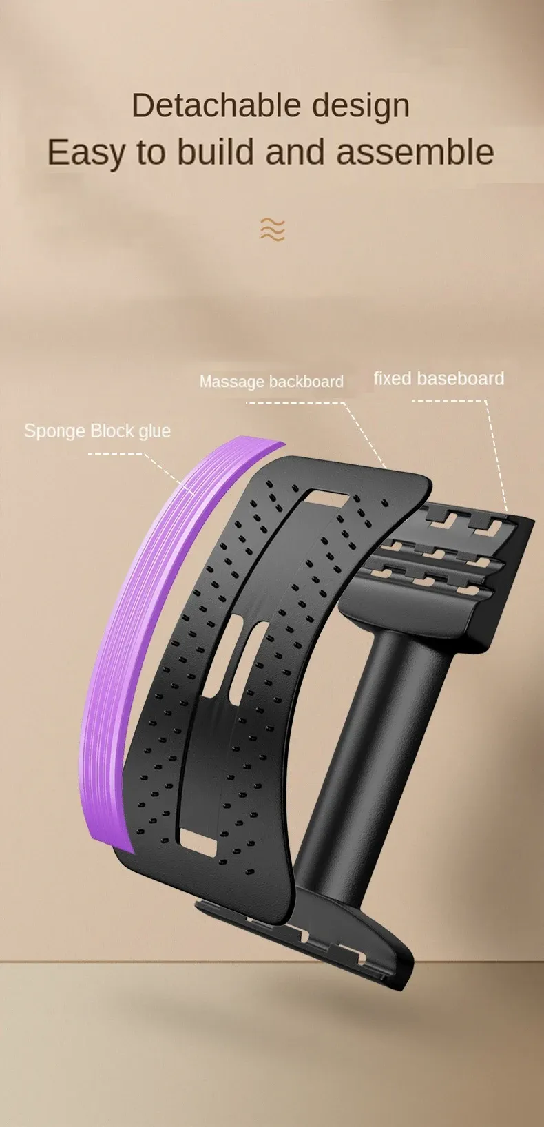 Back Stretcher Multi-Level Adjustable Massager Waist Neck Fitness Lumbar Cervical Spine Cervical Spine Support Massager Lying Back Stretcher Multi-Level Adjustable Massager Waist Neck Fitness Lumbar Cervical Spine Cervical Spine Support Massager Lying