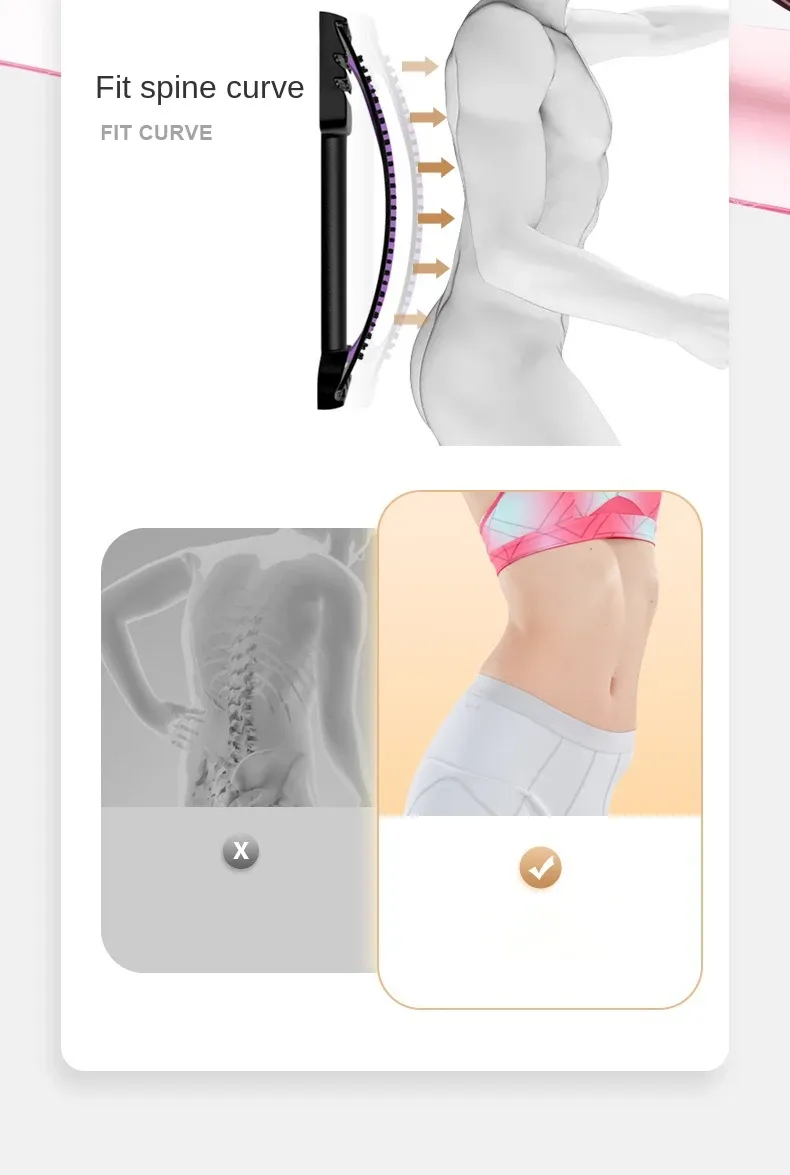 Back Stretcher Multi-Level Adjustable Massager Waist Neck Fitness Lumbar Cervical Spine Cervical Spine Support Massager Lying Back Stretcher Multi-Level Adjustable Massager Waist Neck Fitness Lumbar Cervical Spine Cervical Spine Support Massager Lying