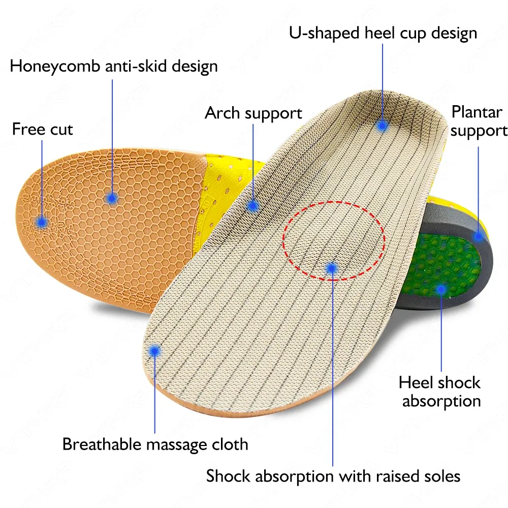 Orthotic Gel Insoles For Sneaker Orthopedic Flat Foot Cushion Insert Arch Support Pad Foot Pain-relieving Man Women Orthotic Gel Insoles For Sneaker Orthopedic Flat Foot Cushion Insert Arch Support Pad Foot Pain-relieving Man Women