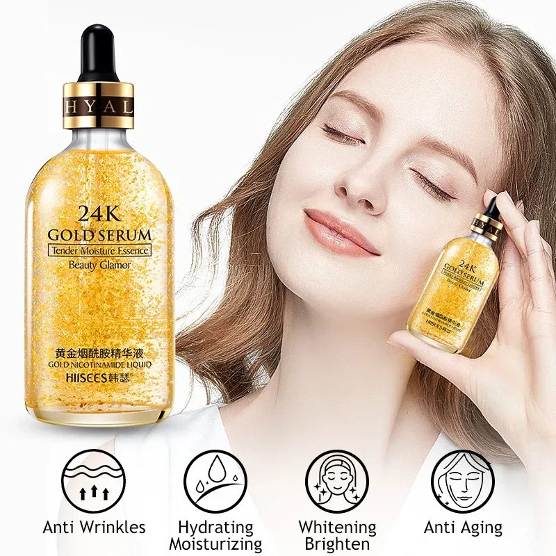 24K Gold Essence Nicotinamide Original Solution Hydrating and Moisturizing Skin Lotion Peptide Anti-aging 24K Gold Essence Nicotinamide Original Solution Hydrating and Moisturizing Skin Lotion Peptide Anti-aging