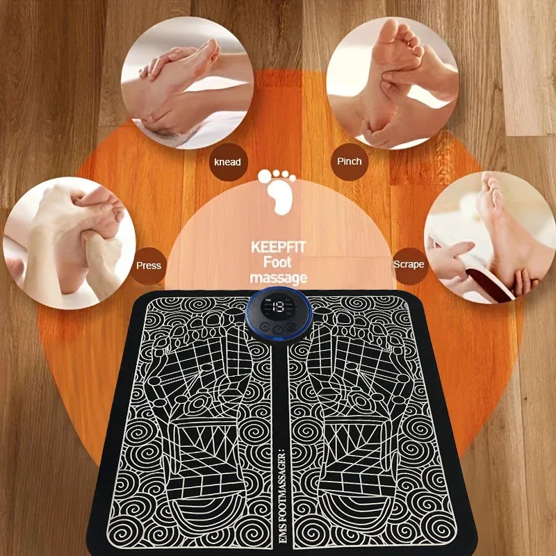 Electric Foot Massage Mat Relaxing Foot Acupoint Massage Mat Improves Blood Circulation 8 Modes 19 Levels of Relaxation USB Rech Electric Foot Massage Mat Relaxing Foot Acupoint Massage Mat Improves Blood Circulation 8 Modes 19 Levels of Relaxation USB Rech