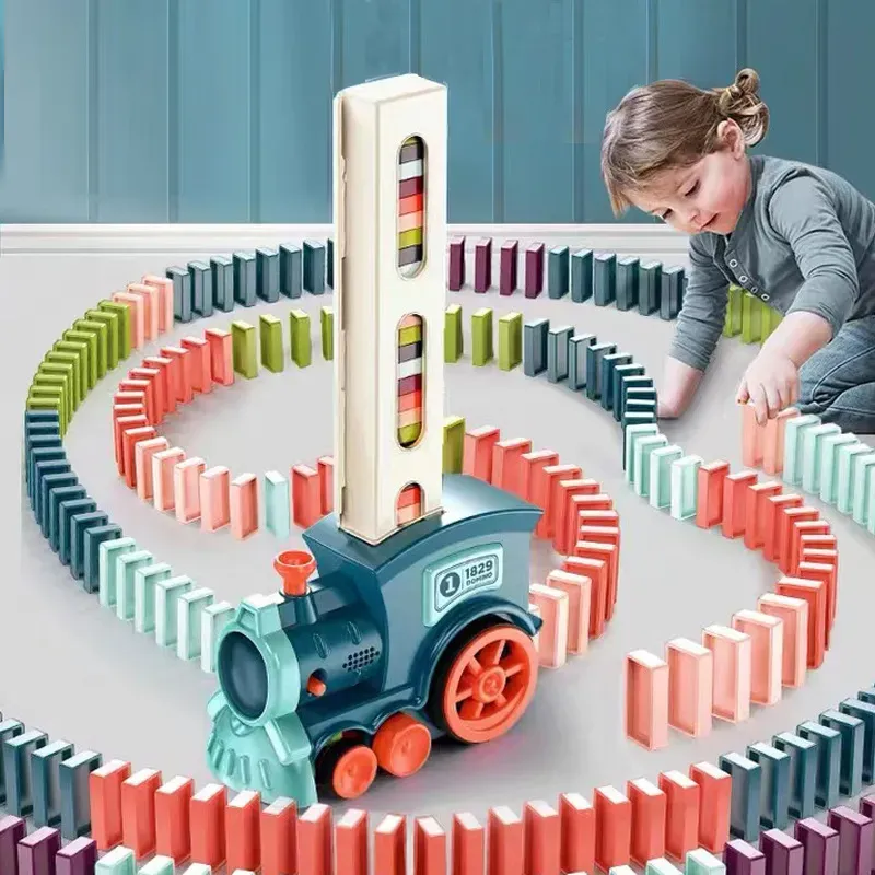 משחק רכבת דומינו חשמלית לילדים