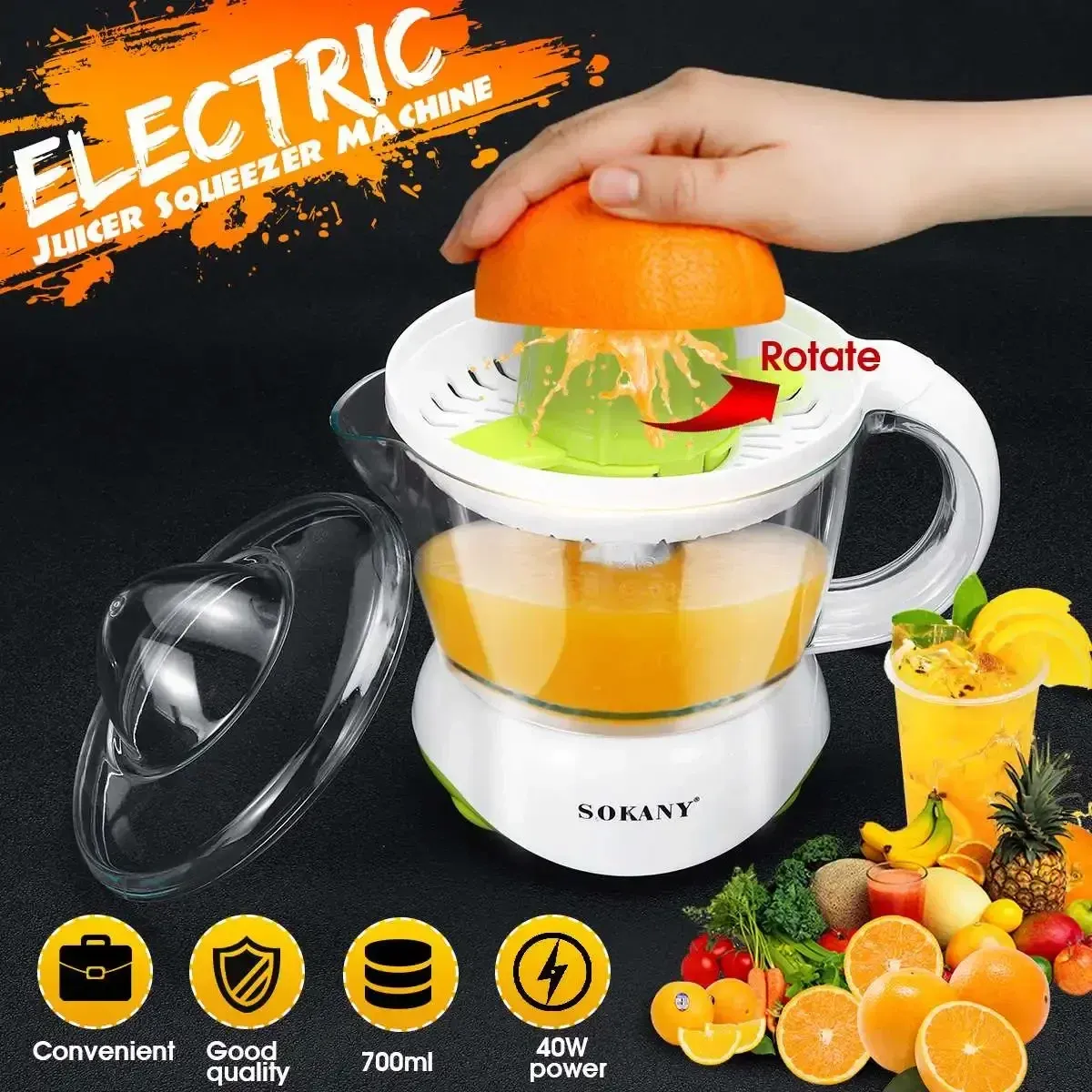 Portable Electric Juicer Wireless Orange Juicer USB Rechargeable Lemon Squeezer Electric Slow Juicers Household Kitchen Tools Portable Electric Juicer Wireless Orange Juicer USB Rechargeable Lemon Squeezer Electric Slow Juicers Household Kitchen Tools