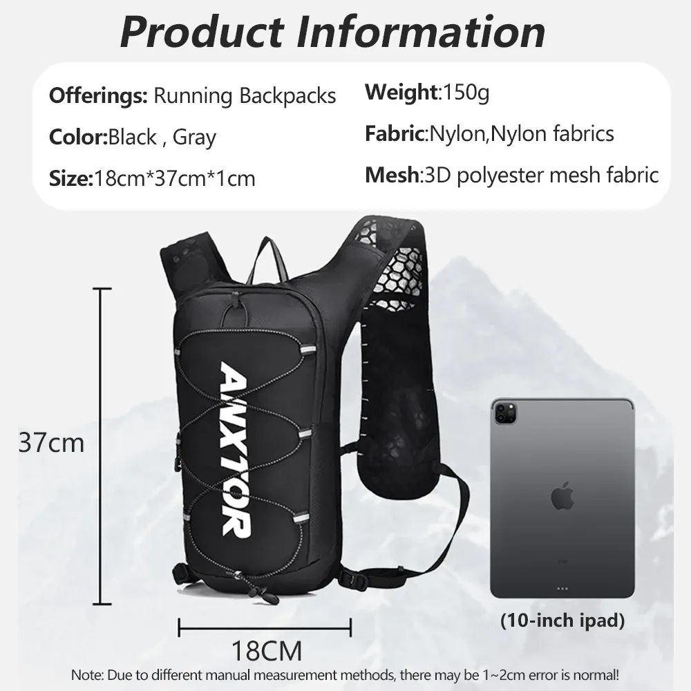 NEW Trail Running-ultra-light 5L Backpack, Running Hydration Vest, Marathon Can be used with 1.5L 500ML water bag. NEW Trail Running-ultra-light 5L Backpack, Running Hydration Vest, Marathon Can be used with 1.5L 500ML water bag.