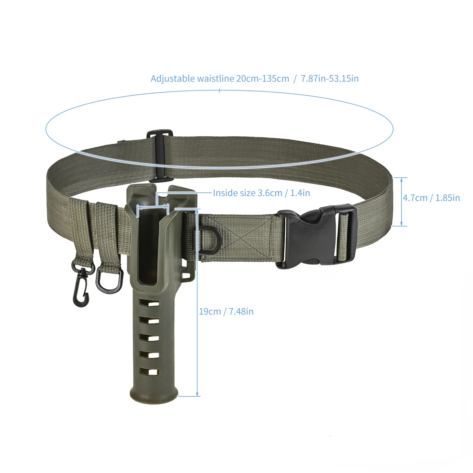 Portable rod holder fishing gear accessory with adjustable waist fishing rod insertion device fishing accessories tool outdoor Portable rod holder fishing gear accessory with adjustable waist fishing rod insertion device fishing accessories tool outdoor