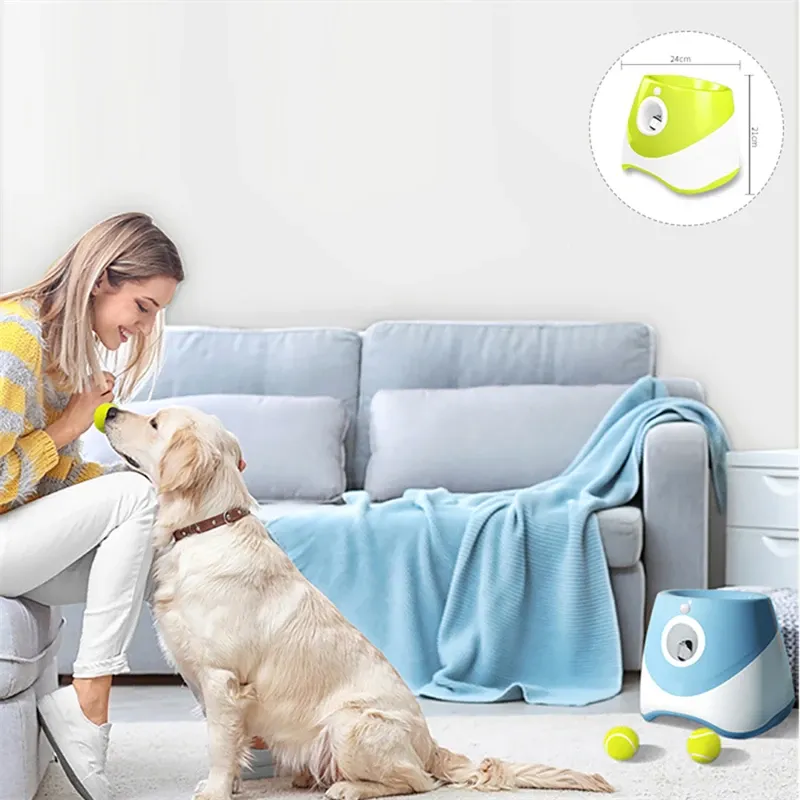 Dog Tennis Launcher Automatic Pet Dogs Chase Toy Mini Tennis Throwing Pinball Machine Fun Interactive Throw Rechargable Catapult Dog Tennis Launcher Automatic Pet Dogs Chase Toy Mini Tennis Throwing Pinball Machine Fun Interactive Throw Rechargable Catapult