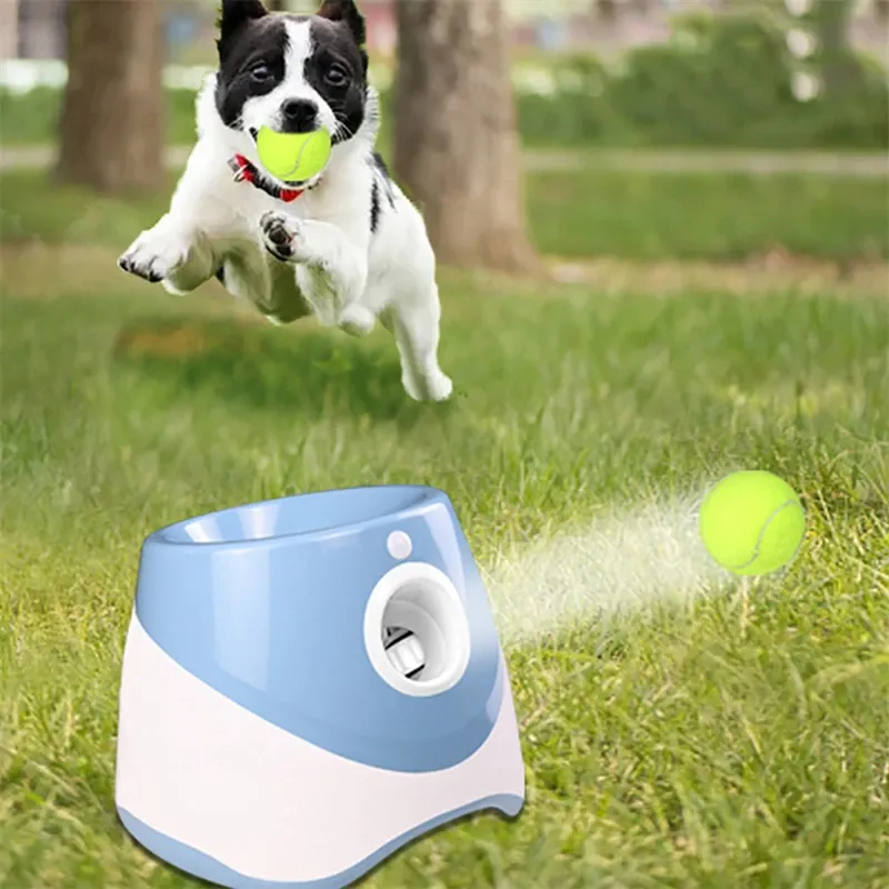 Dog Tennis Launcher Automatic Pet Dogs Chase Toy Mini Tennis Throwing Pinball Machine Fun Interactive Throw Rechargable Catapult Dog Tennis Launcher Automatic Pet Dogs Chase Toy Mini Tennis Throwing Pinball Machine Fun Interactive Throw Rechargable Catapult
