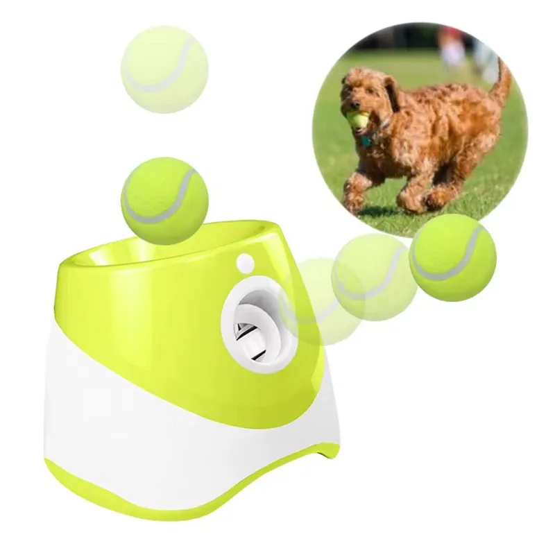 Dog Tennis Launcher Automatic Pet Dogs Chase Toy Mini Tennis Throwing Pinball Machine Fun Interactive Throw Rechargable Catapult Dog Tennis Launcher Automatic Pet Dogs Chase Toy Mini Tennis Throwing Pinball Machine Fun Interactive Throw Rechargable Catapult