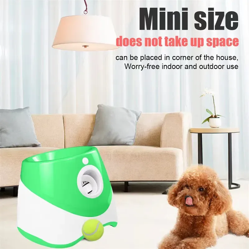 Dog Tennis Launcher Automatic Pet Dogs Chase Toy Mini Tennis Throwing Pinball Machine Fun Interactive Throw Rechargable Catapult Dog Tennis Launcher Automatic Pet Dogs Chase Toy Mini Tennis Throwing Pinball Machine Fun Interactive Throw Rechargable Catapult