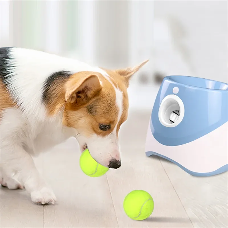 Dog Tennis Launcher Automatic Pet Dogs Chase Toy Mini Tennis Throwing Pinball Machine Fun Interactive Throw Rechargable Catapult Dog Tennis Launcher Automatic Pet Dogs Chase Toy Mini Tennis Throwing Pinball Machine Fun Interactive Throw Rechargable Catapult