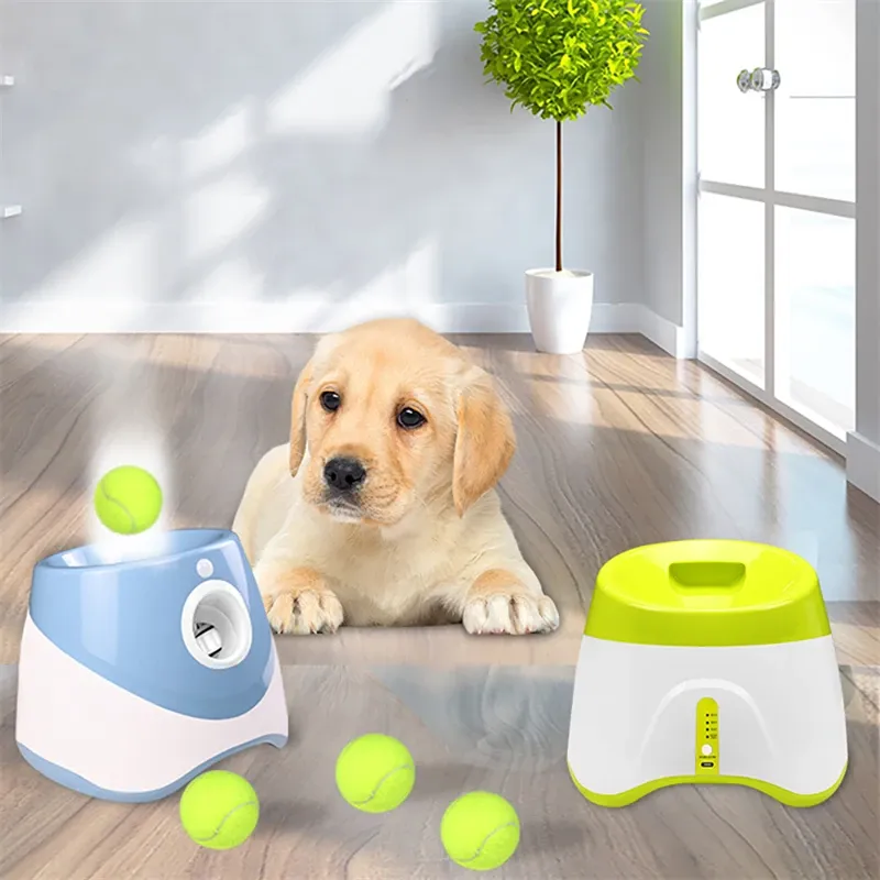 Dog Tennis Launcher Automatic Pet Dogs Chase Toy Mini Tennis Throwing Pinball Machine Fun Interactive Throw Rechargable Catapult Dog Tennis Launcher Automatic Pet Dogs Chase Toy Mini Tennis Throwing Pinball Machine Fun Interactive Throw Rechargable Catapult