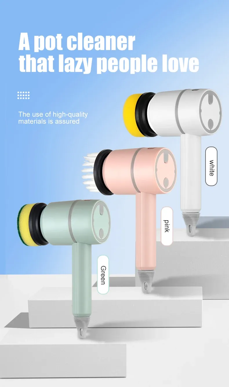 Electric Cleaning Brush Multi-functional Home USB Rechargeable Electric Rotary Scrubber Household Appliances Cleaning Gadget