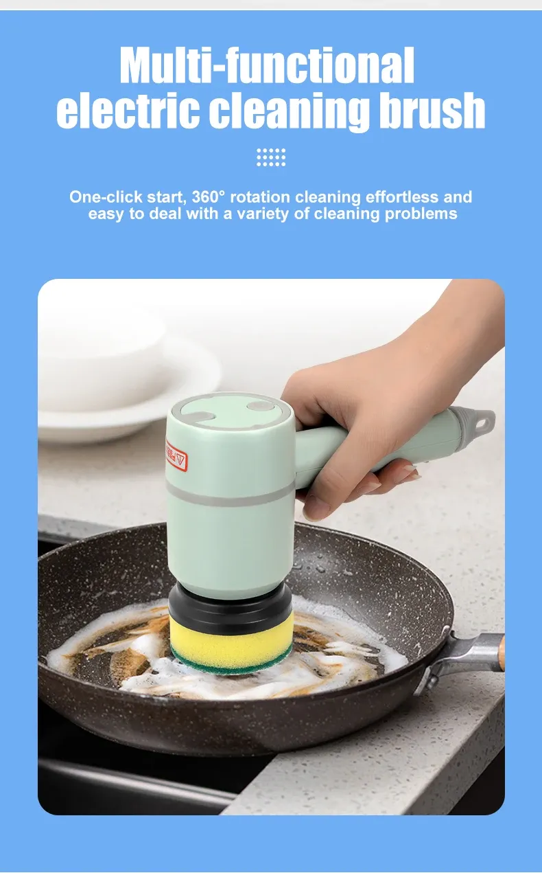 Electric Cleaning Brush Multi-functional Home USB Rechargeable Electric Rotary Scrubber Household Appliances Cleaning Gadget Electric Cleaning Brush Multi-functional Home USB Rechargeable Electric Rotary Scrubber Household Appliances Cleaning Gadget