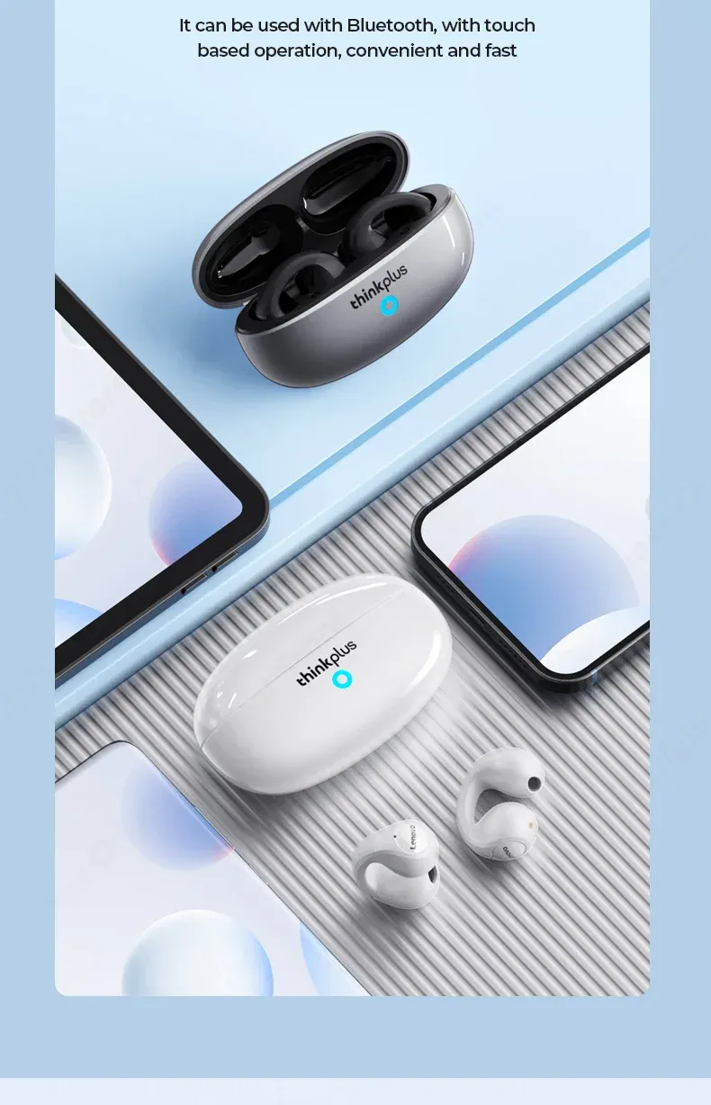 Lenovo XT83 II Wireless Headphones Bluetooth 5.3 Earphones Earclip Design Touch Control Bone Conduction Earbuds Sports Headsets Lenovo XT83 II Wireless Headphones Bluetooth 5.3 Earphones Earclip Design Touch Control Bone Conduction Earbuds Sports Headsets