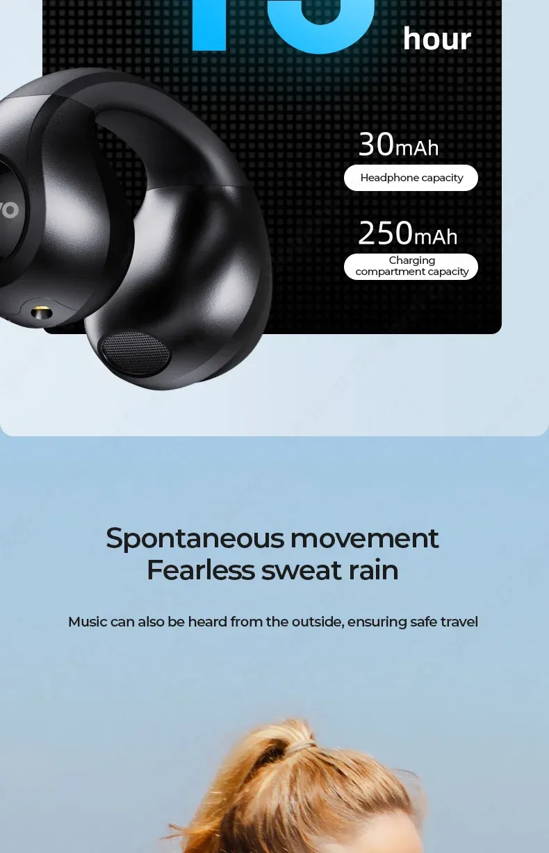 Lenovo XT83 II Wireless Headphones Bluetooth 5.3 Earphones Earclip Design Touch Control Bone Conduction Earbuds Sports Headsets Lenovo XT83 II Wireless Headphones Bluetooth 5.3 Earphones Earclip Design Touch Control Bone Conduction Earbuds Sports Headsets