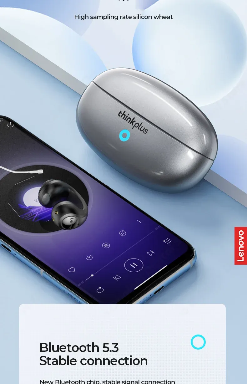 Lenovo XT83 II Wireless Headphones Bluetooth 5.3 Earphones Earclip Design Touch Control Bone Conduction Earbuds Sports Headsets Lenovo XT83 II Wireless Headphones Bluetooth 5.3 Earphones Earclip Design Touch Control Bone Conduction Earbuds Sports Headsets