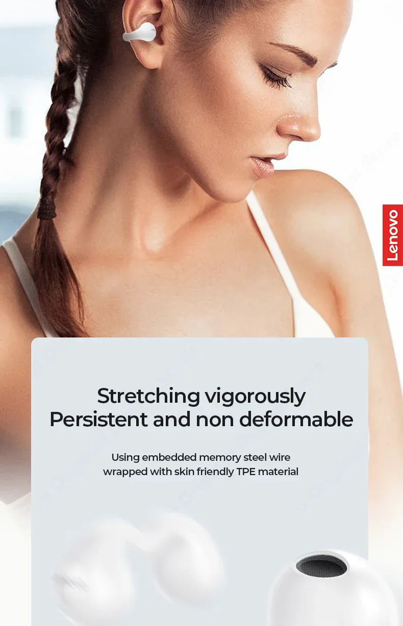 Lenovo XT83 II Wireless Headphones Bluetooth 5.3 Earphones Earclip Design Touch Control Bone Conduction Earbuds Sports Headsets Lenovo XT83 II Wireless Headphones Bluetooth 5.3 Earphones Earclip Design Touch Control Bone Conduction Earbuds Sports Headsets